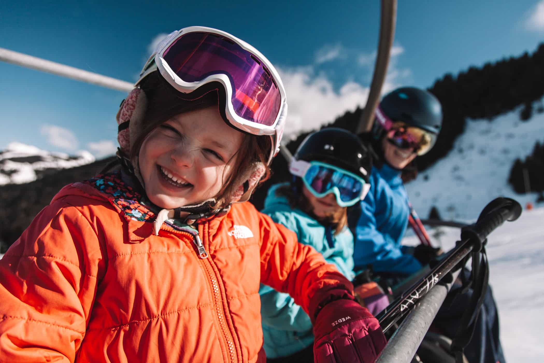 Family skiing in Morzine