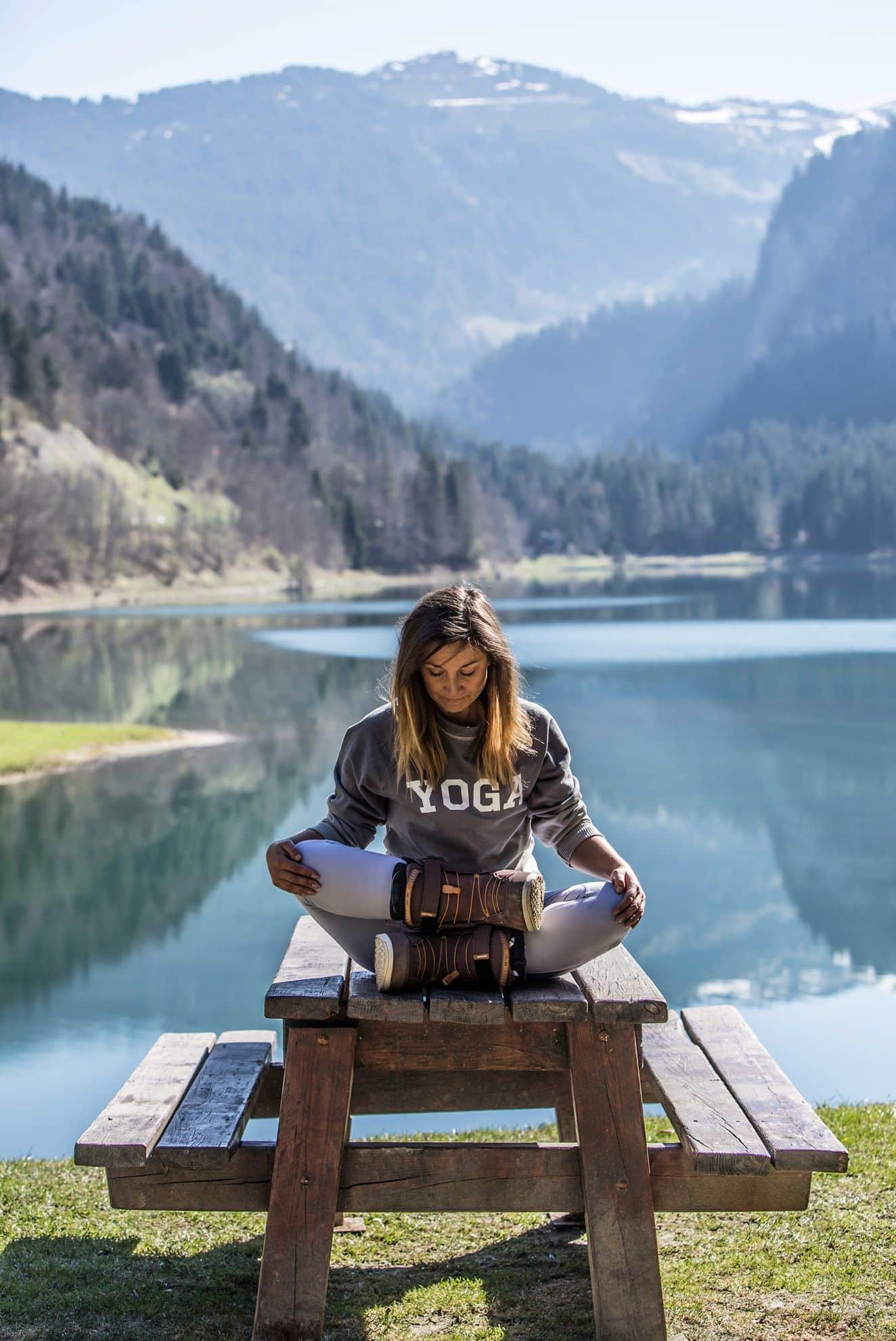 Double pigeon - ski yoga