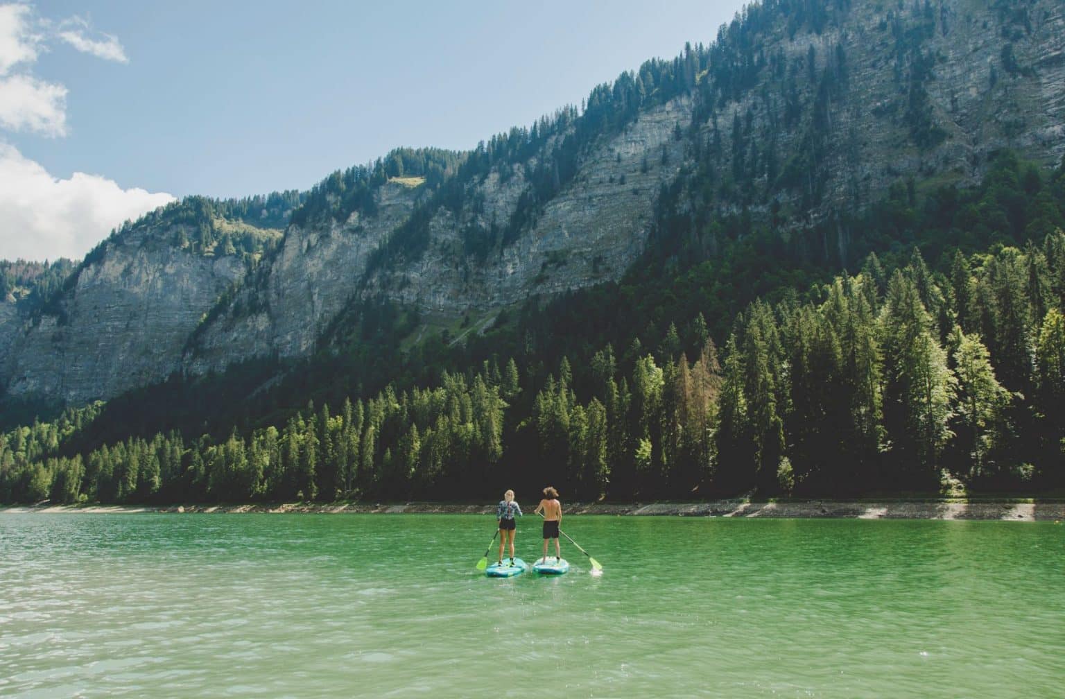 Lac Montrion, paddleboarding, Morzine